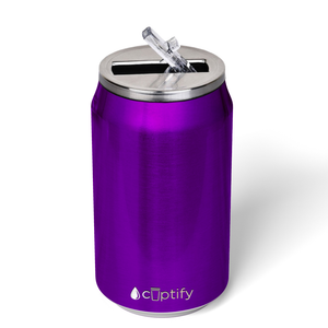 Purple Translucent 12oz Cola Can Bottle