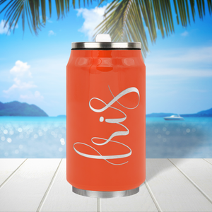 Cuptify Personalized on Vermilion Gloss 12 oz Cola Can Bottle