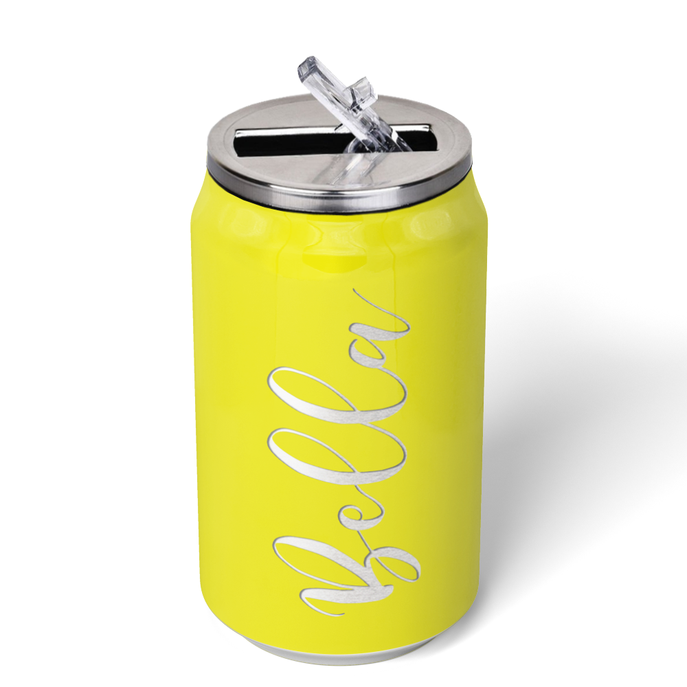 Cuptify Personalized on Yellow Gloss 12 oz Cola Can Bottle