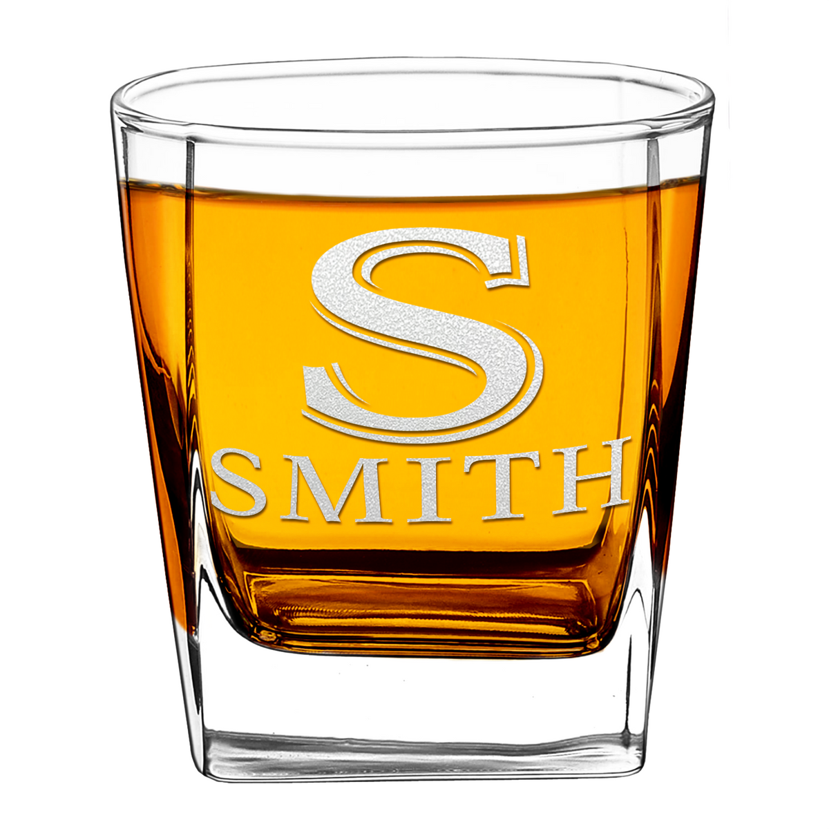 Personalized Initial and Name 12oz Double Old Fashioned Glass