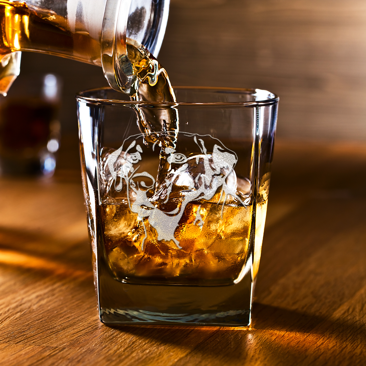 Labrador Head on 12oz Double Old Fashioned Glass