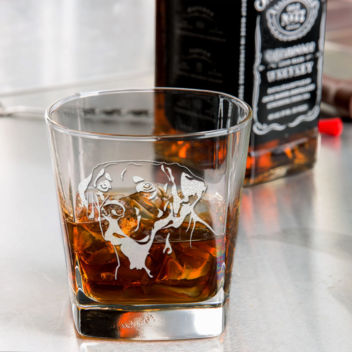 Labrador Head on 12oz Double Old Fashioned Glass