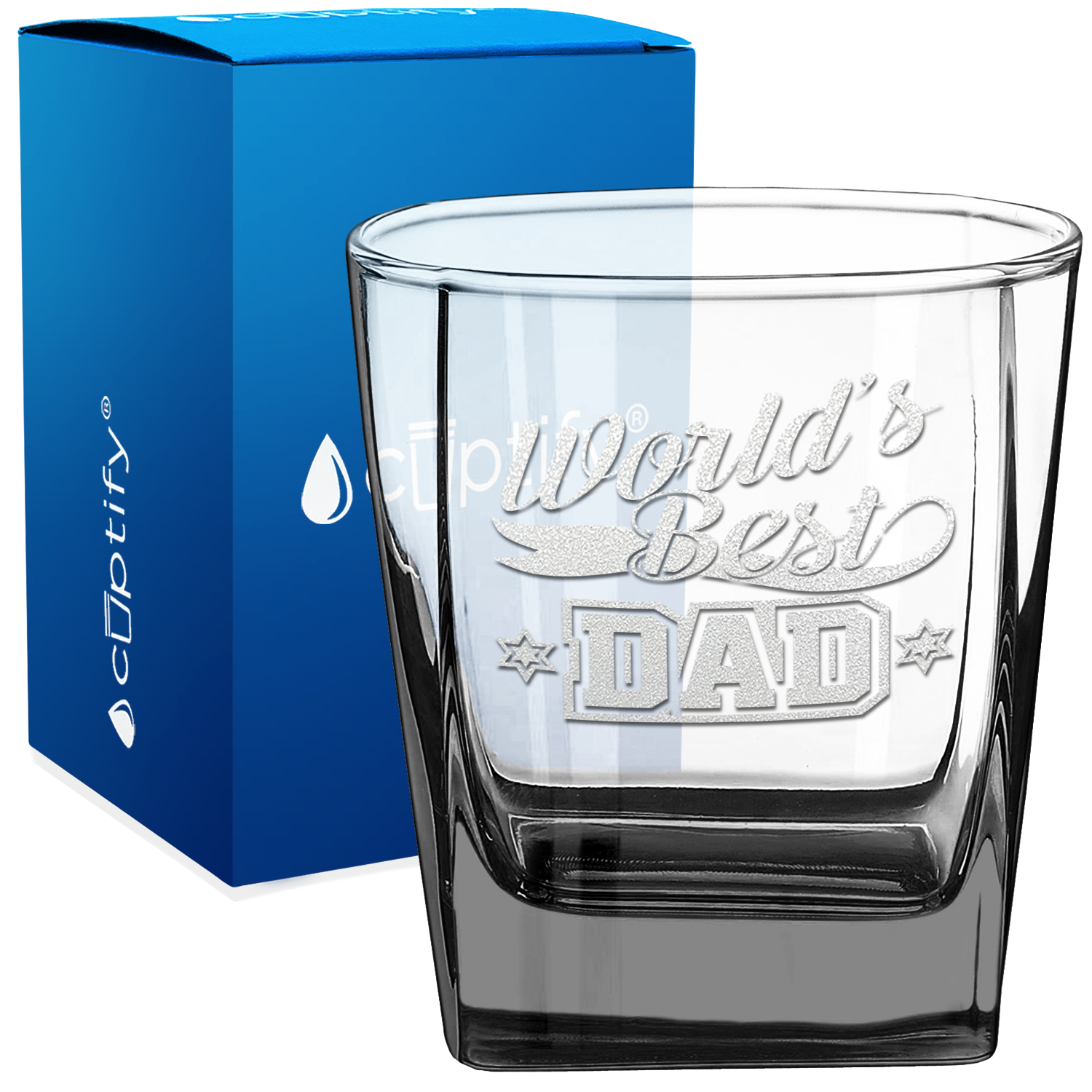 World's Best Dad 12oz Double Old Fashioned Glass