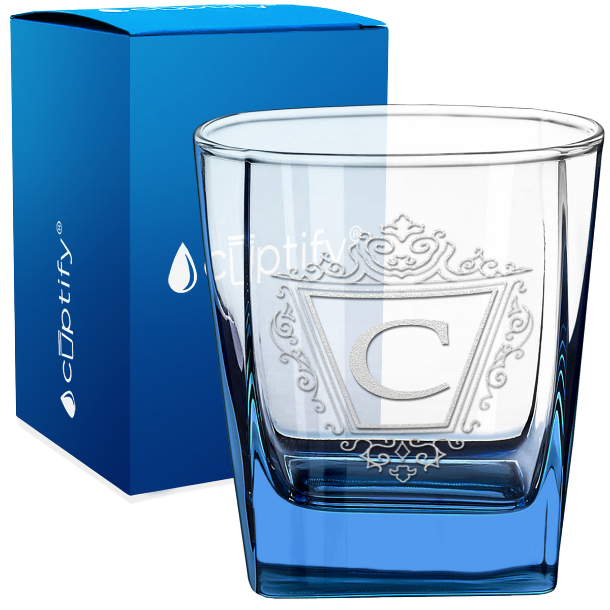 Personalized Classic Crest 12oz Double Old Fashioned Glass