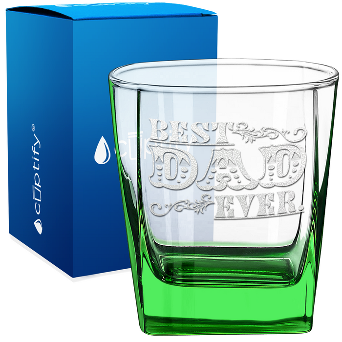 Best Dad Ever Design 12oz Double Old Fashioned Glass