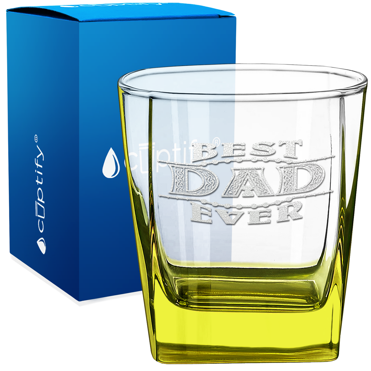 Best Dad Ever 12oz Double Old Fashioned Glass