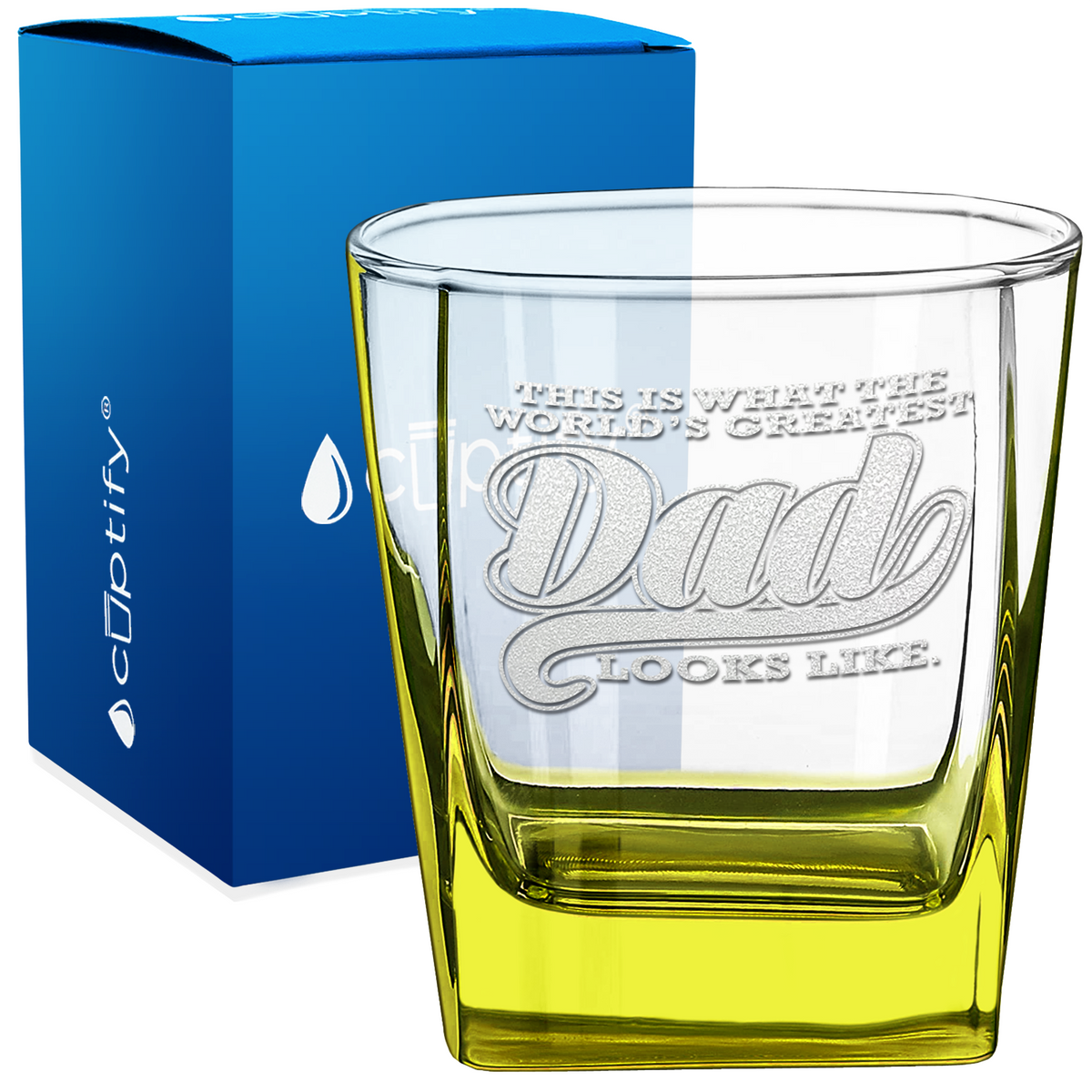 World's Greatest Dad 12oz Double Old Fashioned Glass