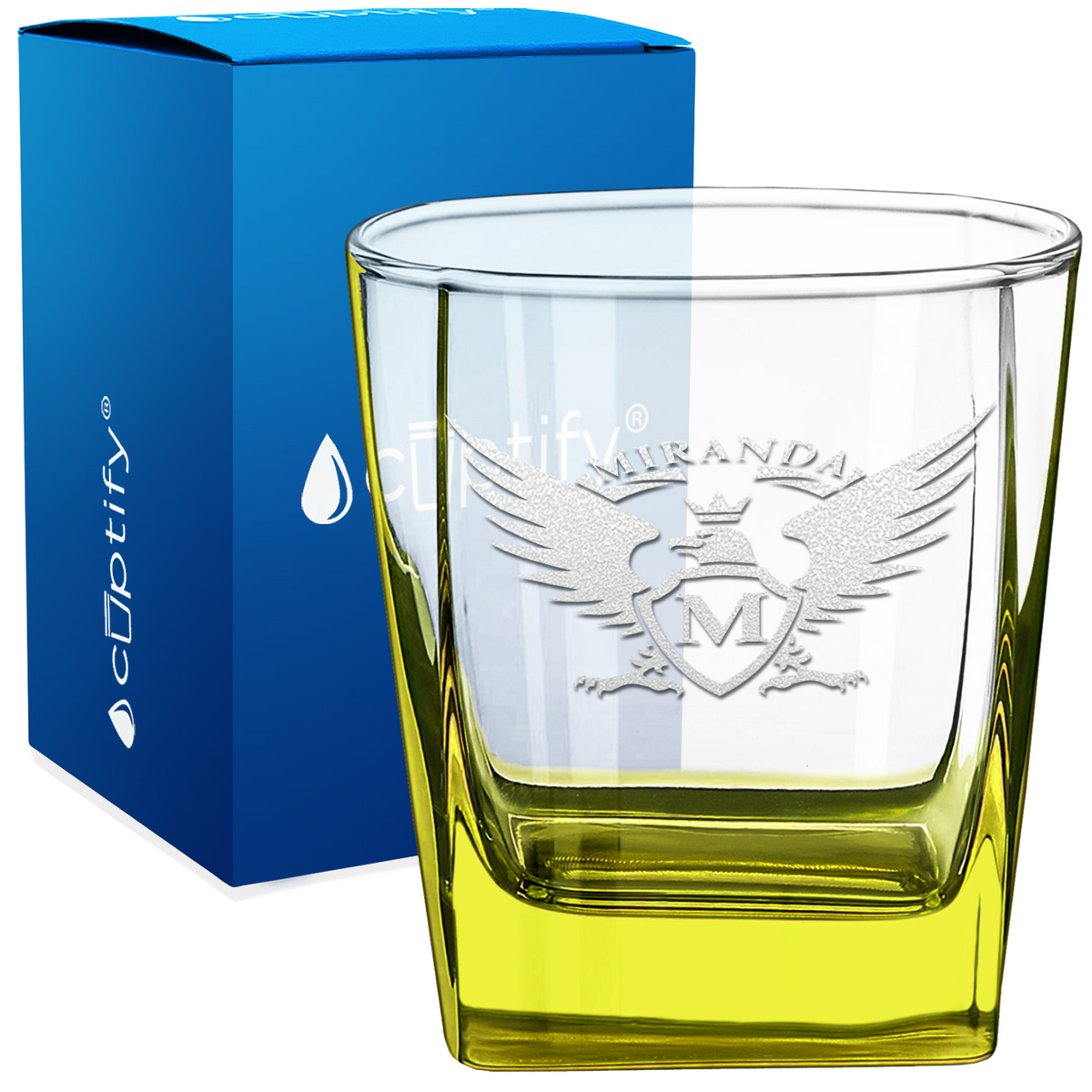 Personalized Eagle 12oz Double Old Fashioned Glass