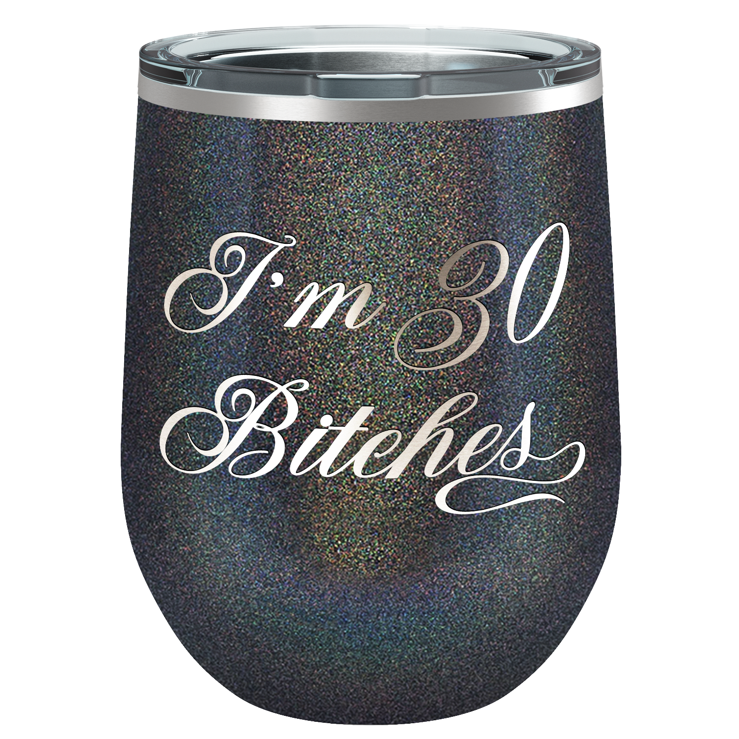 I'm 30 Funny 30th Birthday Gift on 12oz Stainless Steel Wine Tumbler