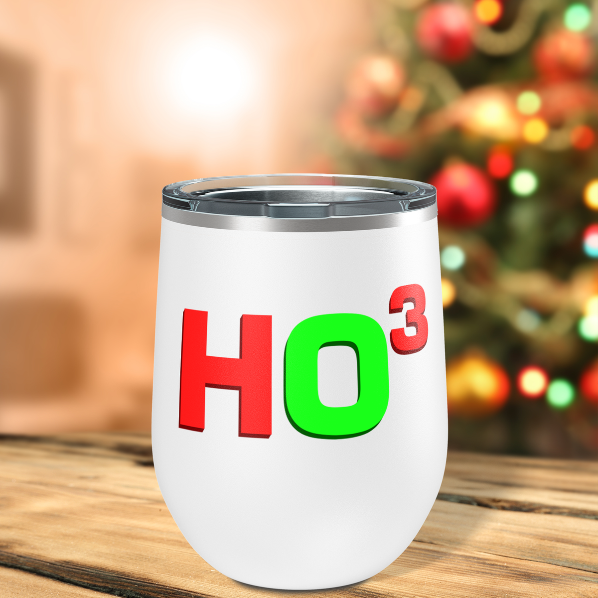 Ho3 on 12oz Christmas Wine Tumbler
