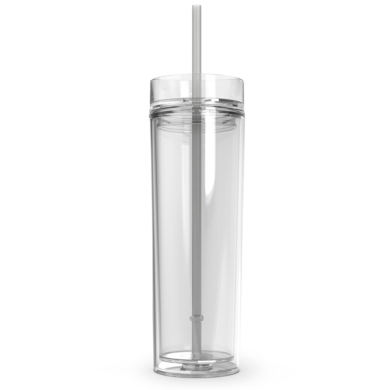 Cuptify 16 oz Acrylic Skinny Tumbler - Clear