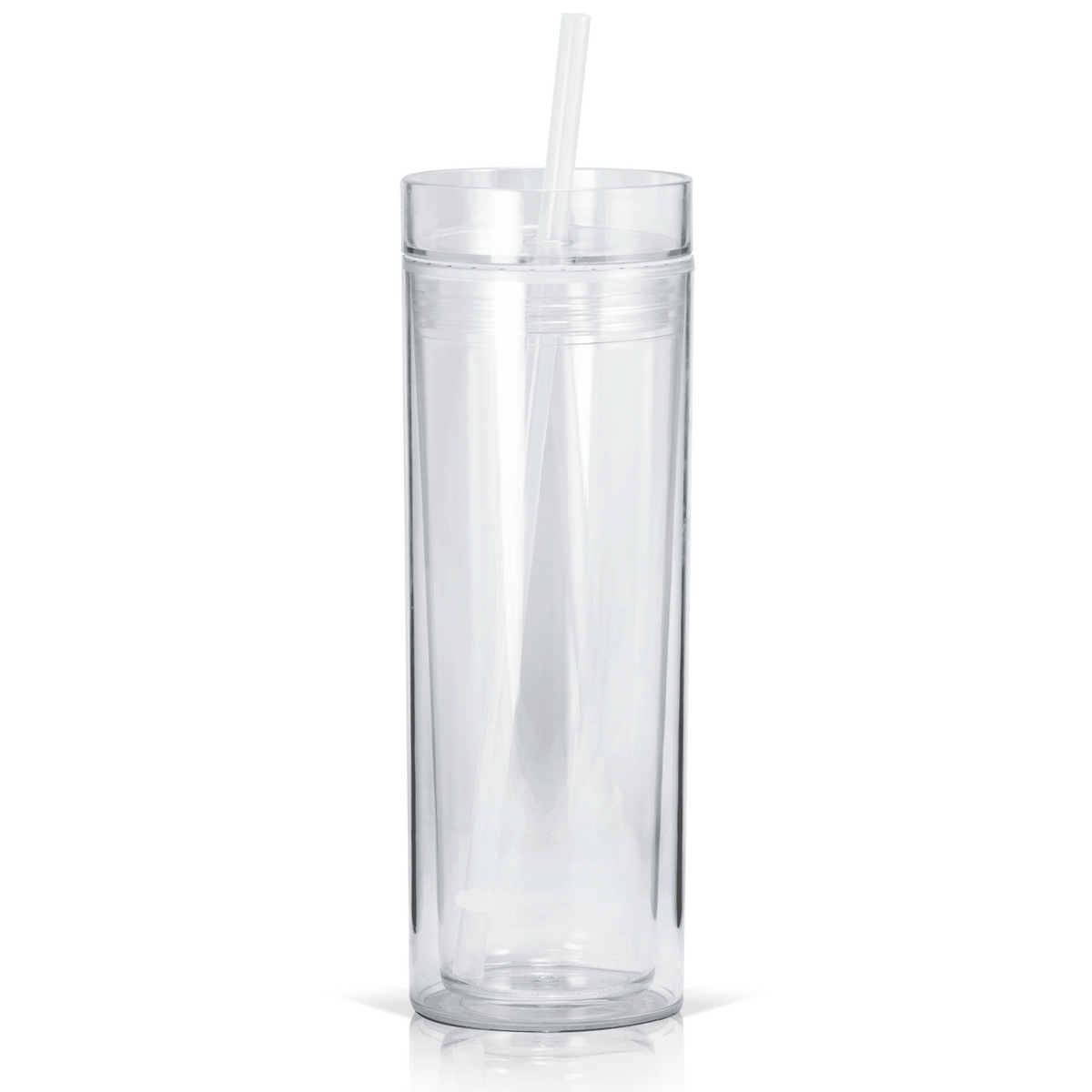 Cuptify 16 oz Acrylic Skinny Tumbler - Clear