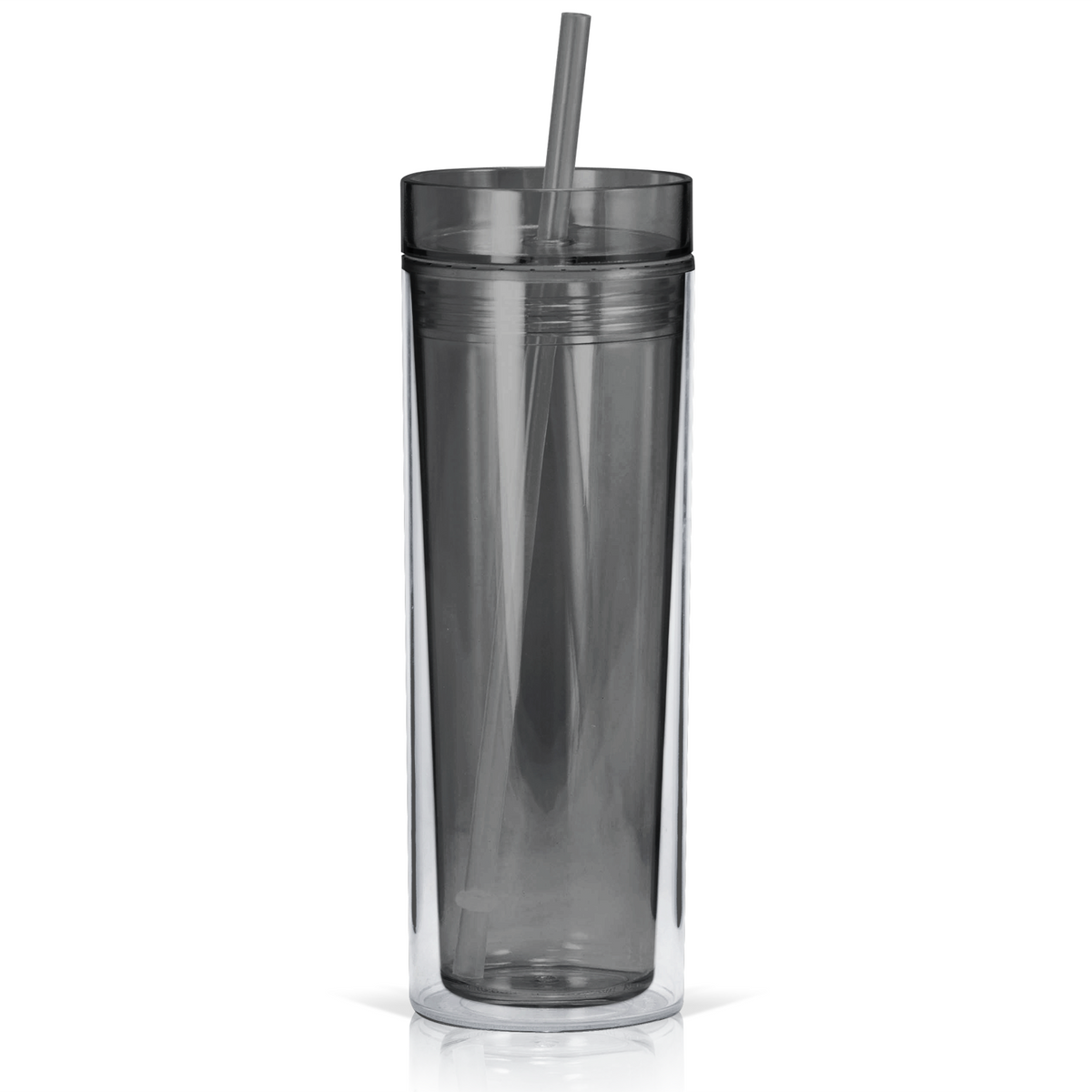 Cuptify 16 oz Acrylic Skinny Tumbler - Smoke