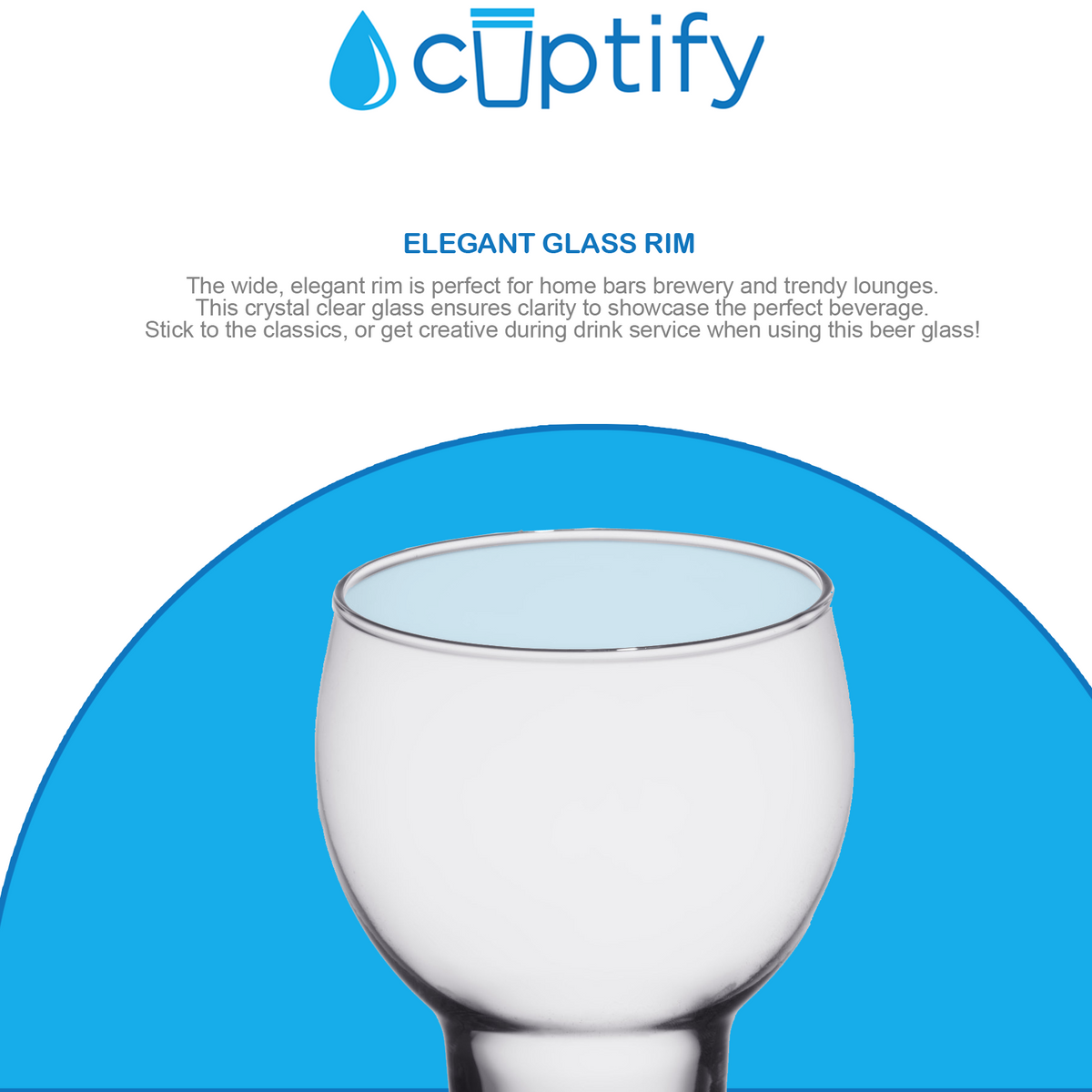 Cuptify 16oz Craft Master Beer Glass