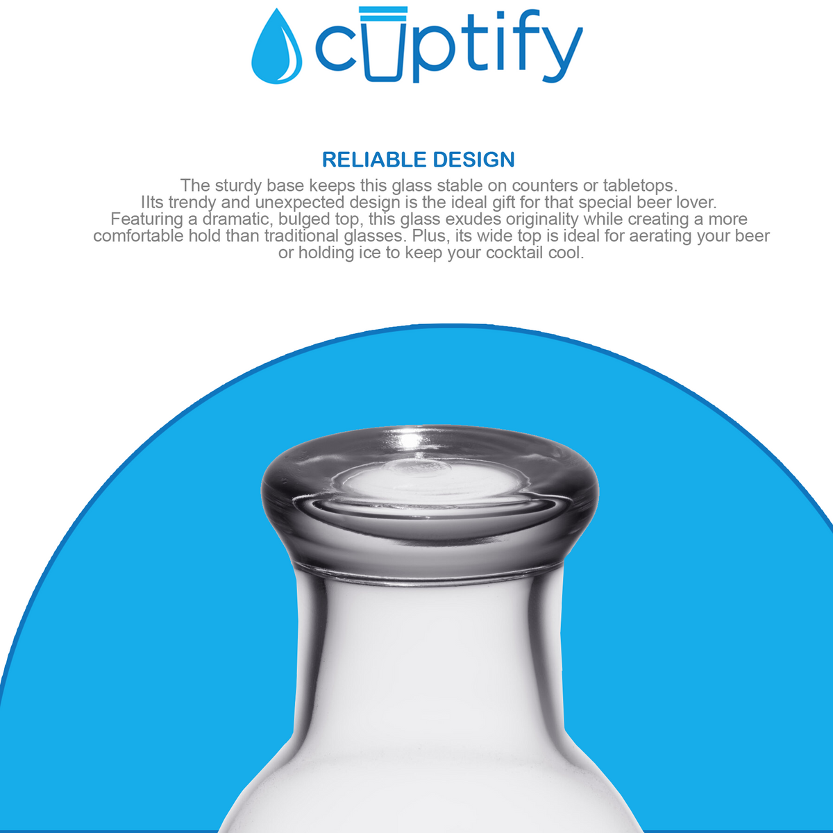 Cuptify 16oz Craft Master Beer Glass