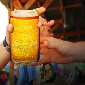 Personalized Double Pour Name and Initial Etched 16 oz Glass Can