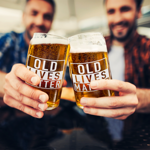  Old Lives Matter 16 oz Beer Glass Can