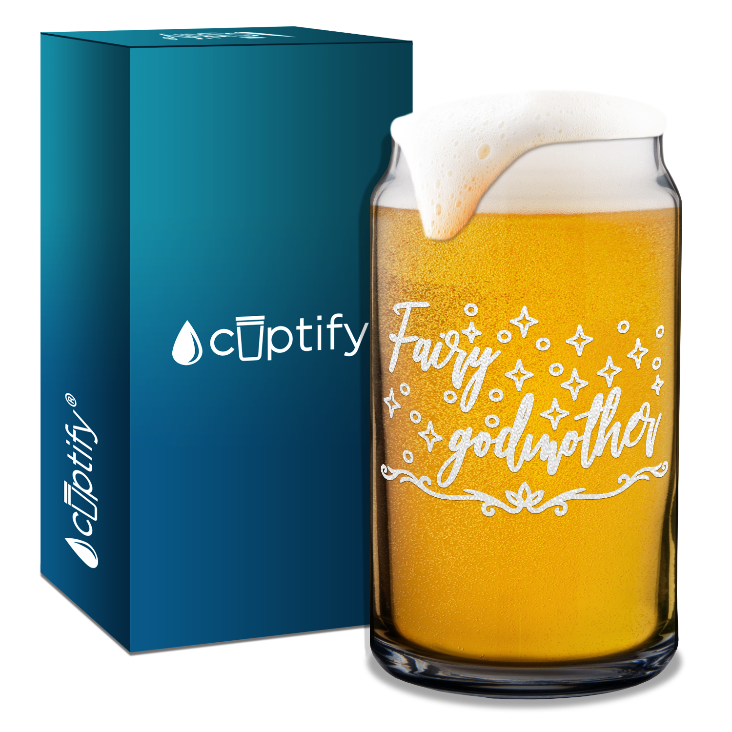  Fairy Godmother 16 oz Beer Glass Can