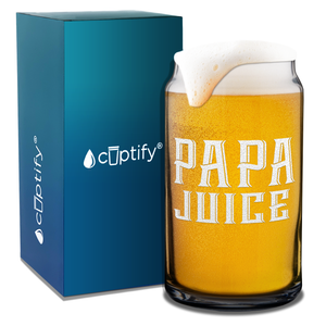 Papa Juice 16oz Beer Glass Can