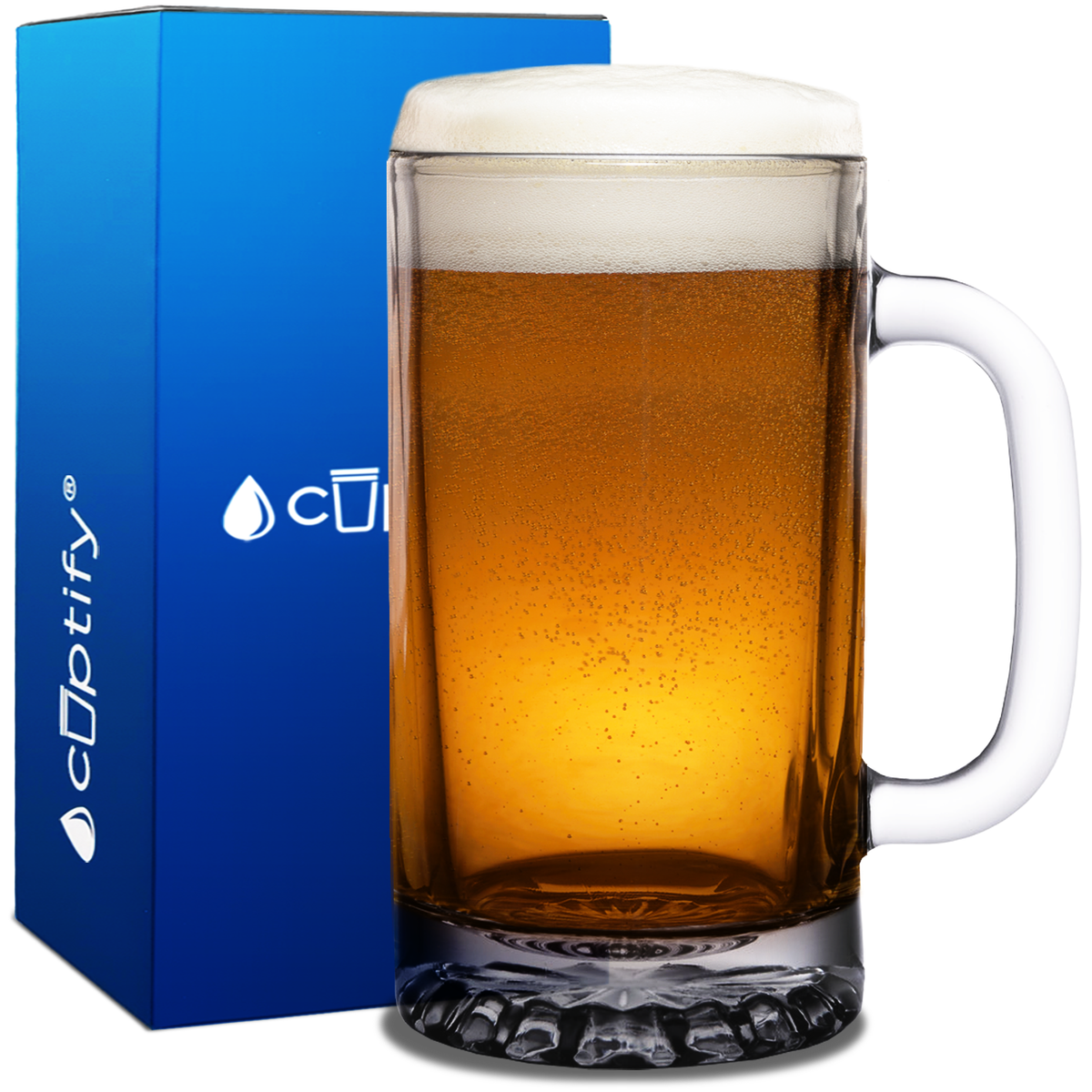 Cuptify 16oz Beer Mug Glass