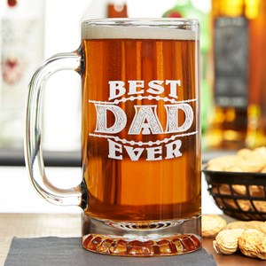 Best Dad Ever 16 oz Beer Mug Glass