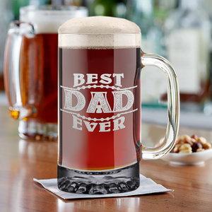 Best Dad Ever 16 oz Beer Mug Glass
