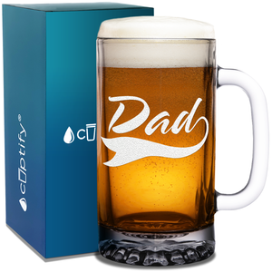 Dad 16 oz Beer Mug Glass