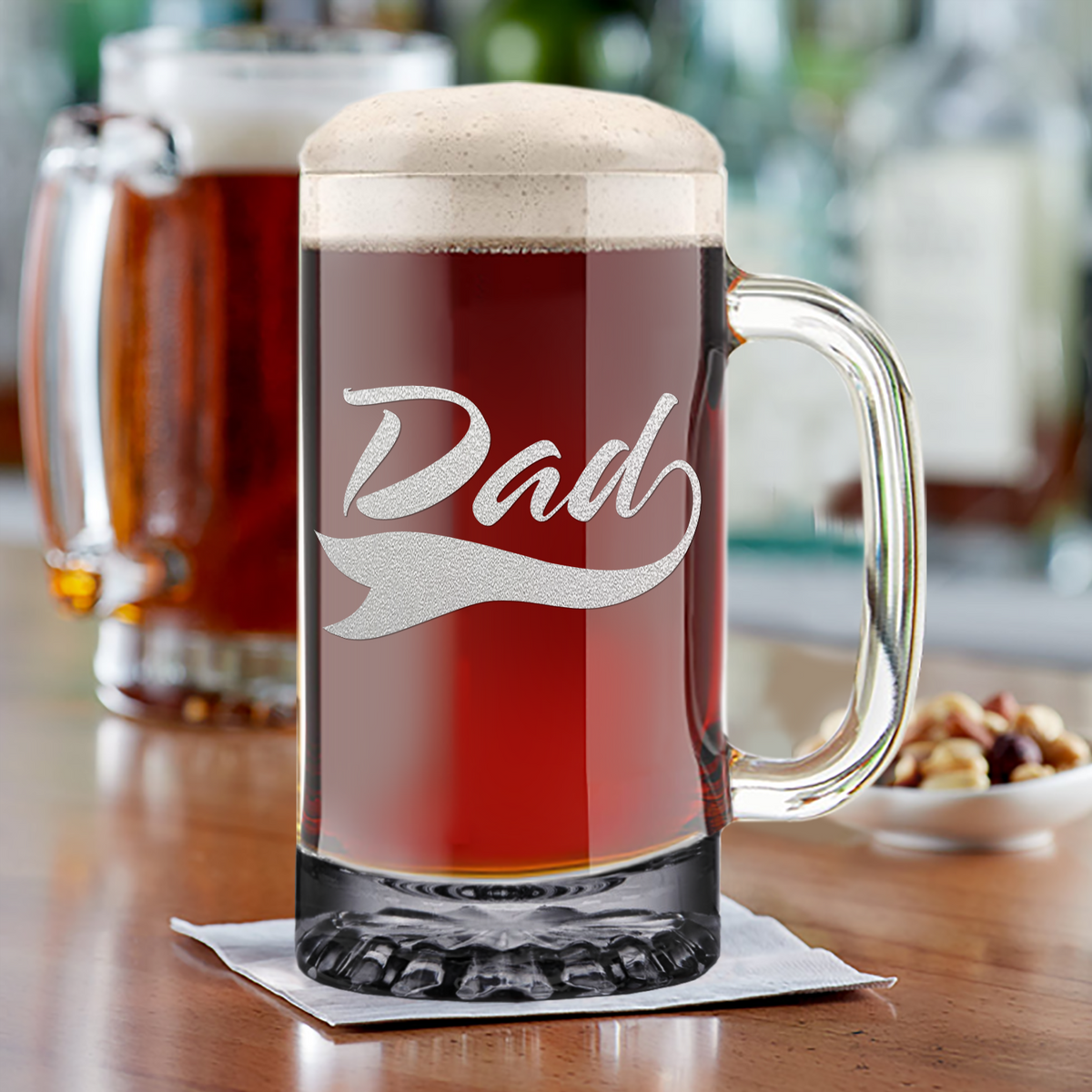 Dad 16 oz Beer Mug Glass