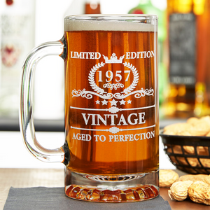65th Birthday 16oz Glass Mug