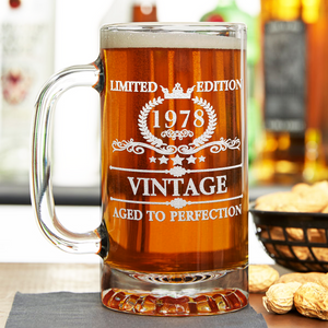 44th Birthday 16oz Glass Mug