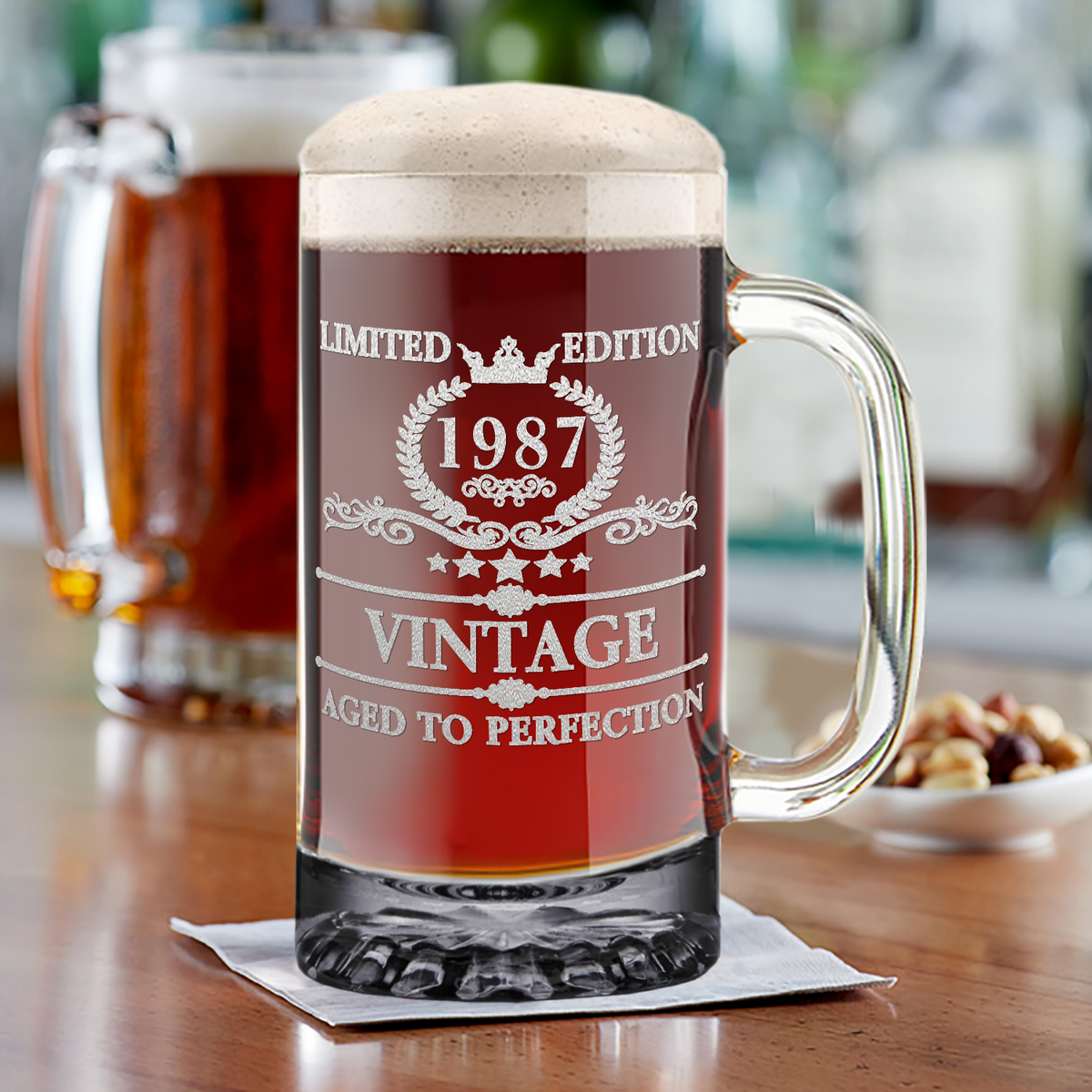 35th Birthday 16oz Glass Mug