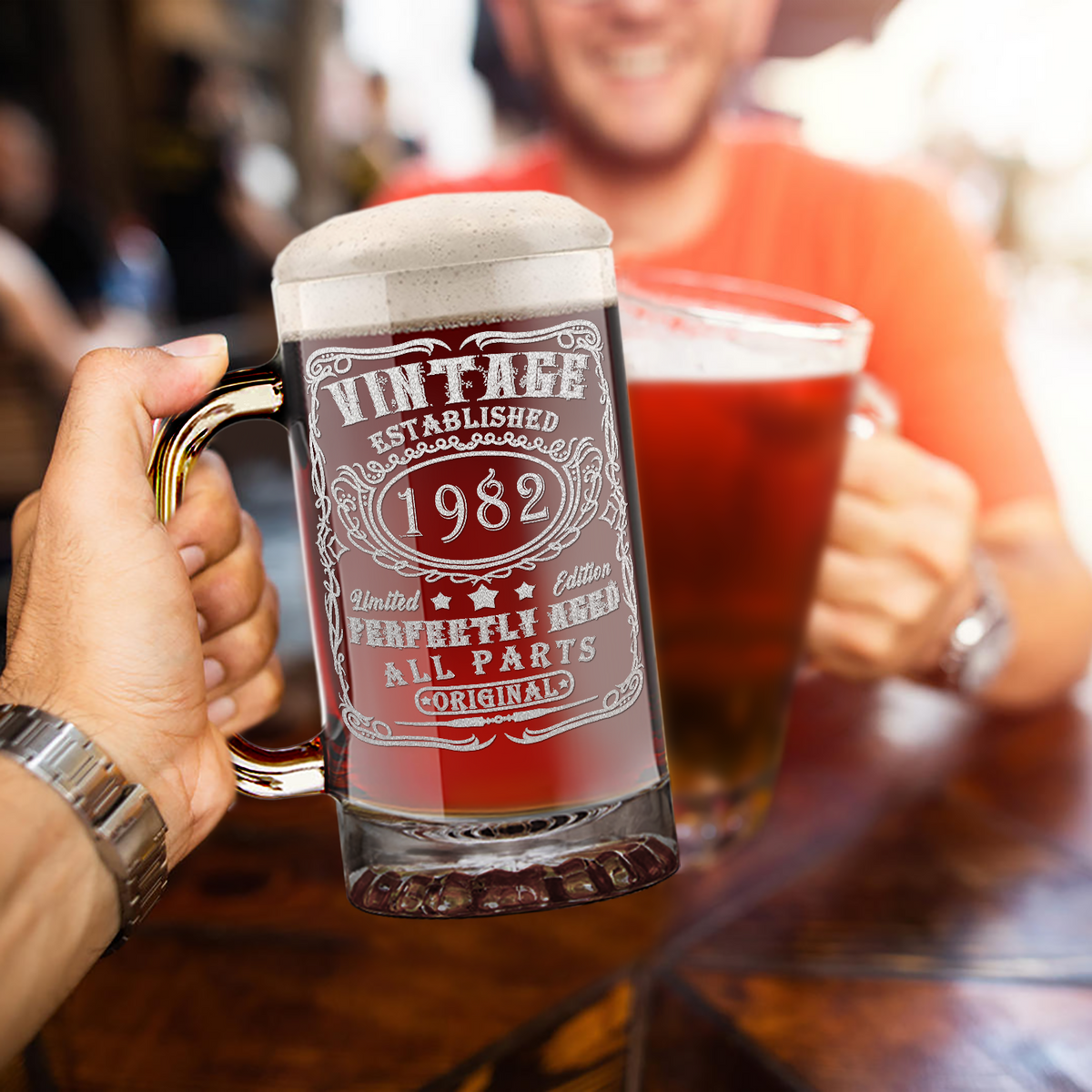40th Birthday 16oz Glass Mug