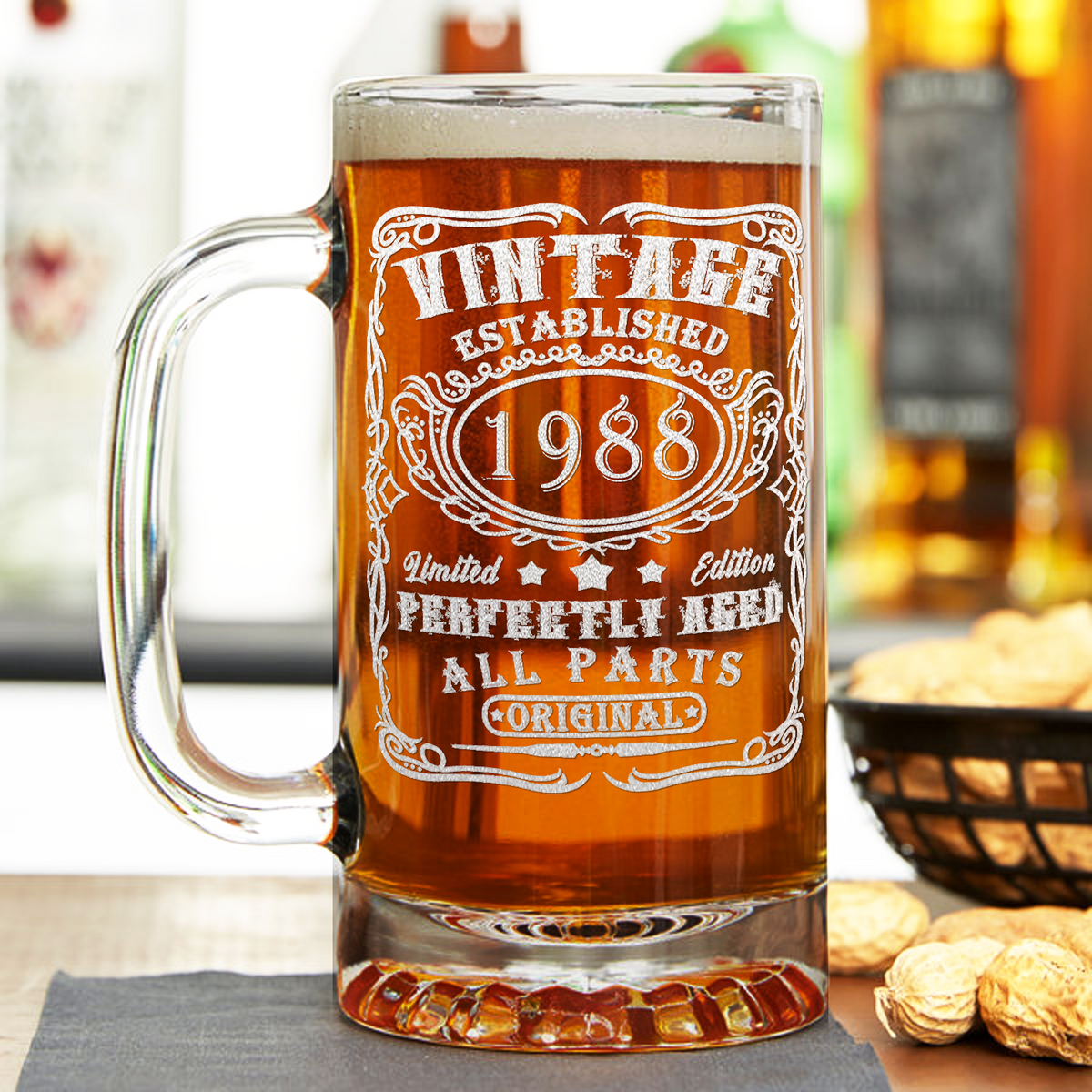 34th Birthday 16oz Glass Mug
