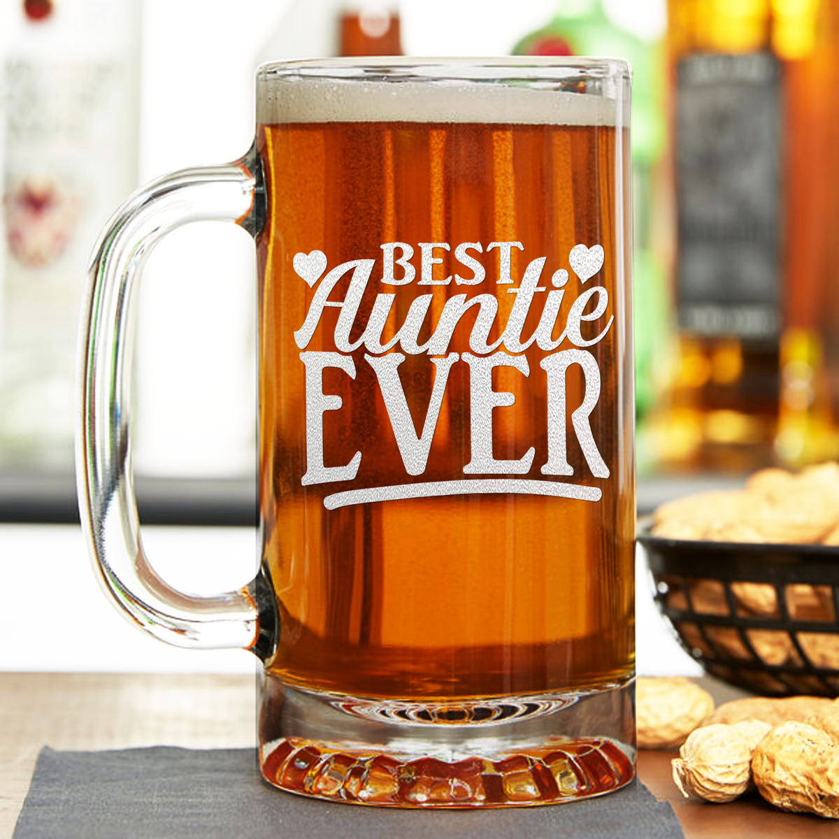 Best Auntie Ever 16 oz Beer Mug Glass