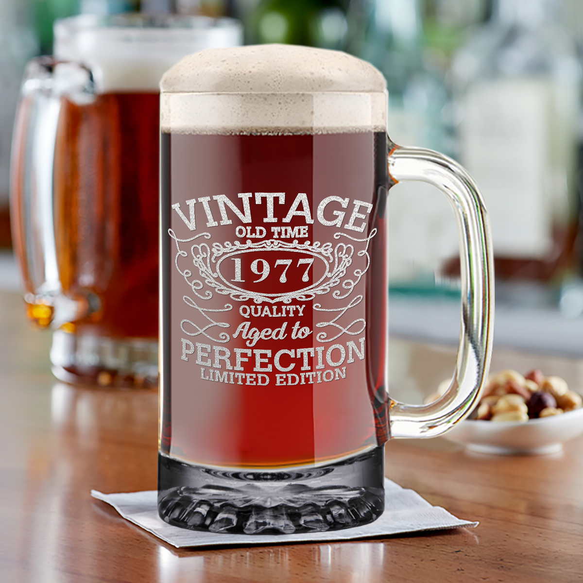 44th Birthday 16oz Glass Mug