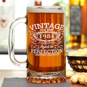 37th Birthday 16oz Glass Mug
