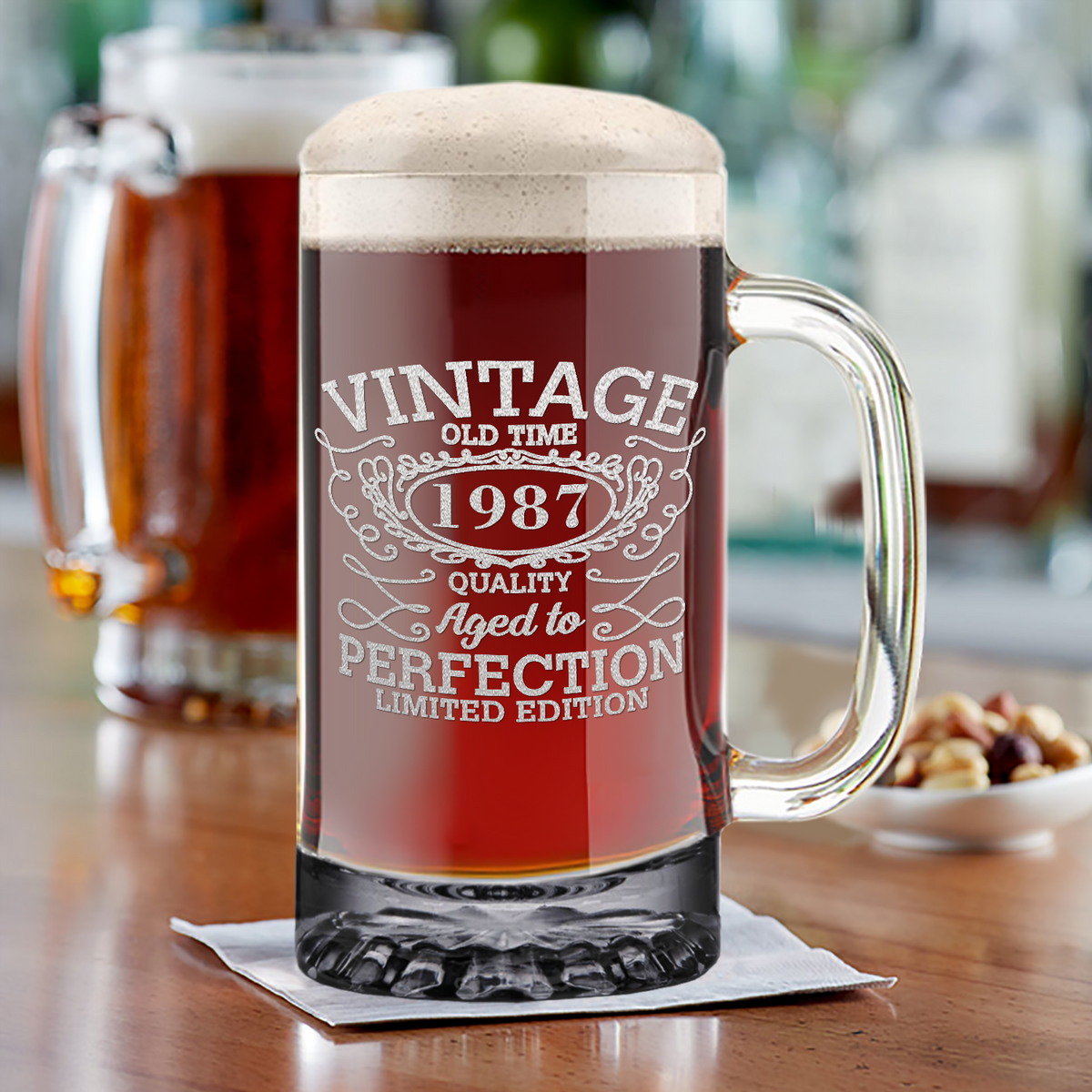 34th Birthday 16oz Glass Mug
