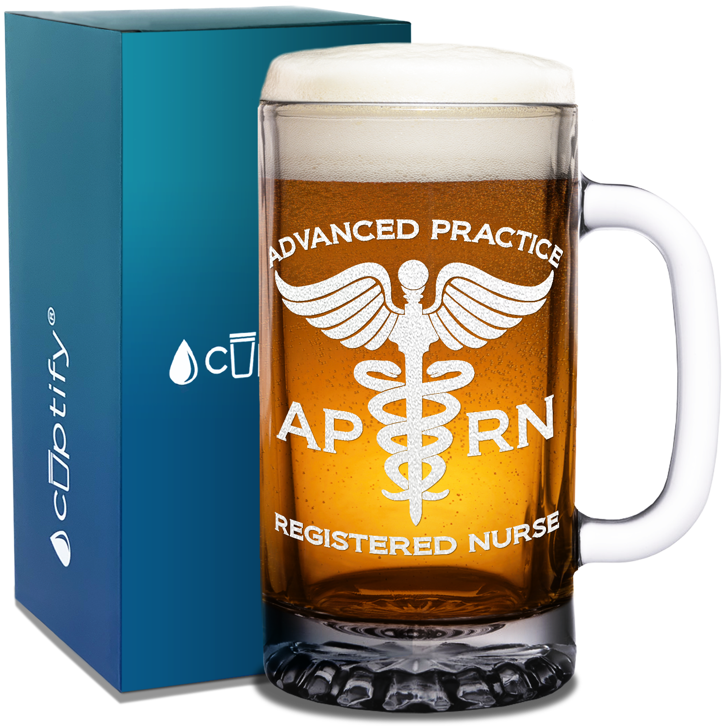 APRN Advanced Practice Registered Nurse 16 oz Beer Mug Glass