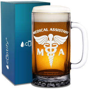 MA Medical Assistant 16 oz Beer Mug Glass