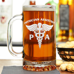 PA Physician Assistant 16 oz Beer Mug Glass