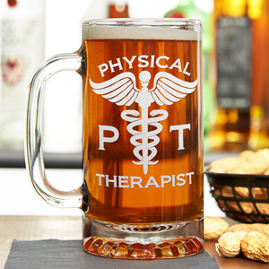 PT Physical Therapist 16 oz Beer Mug Glass