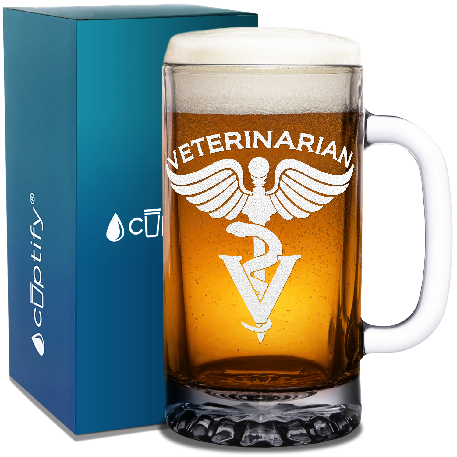 Veterinarian 16 oz Beer Mug Glass