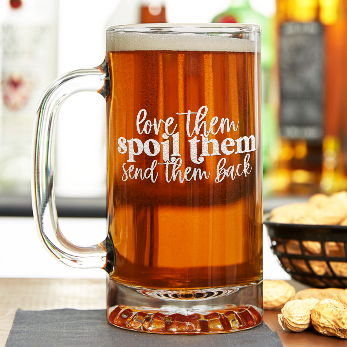 Love Them Spoil Them 16 oz Beer Mug Glass