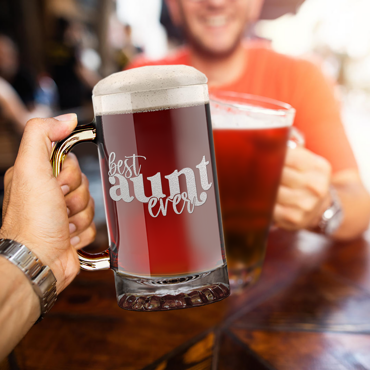 Best Aunt Ever 16 oz Beer Mug Glass