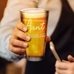 Aunt Established Beer Pint Glass