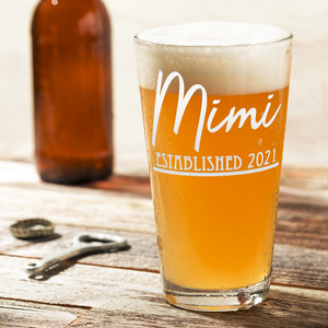 Mimi Established Beer Pint Glass