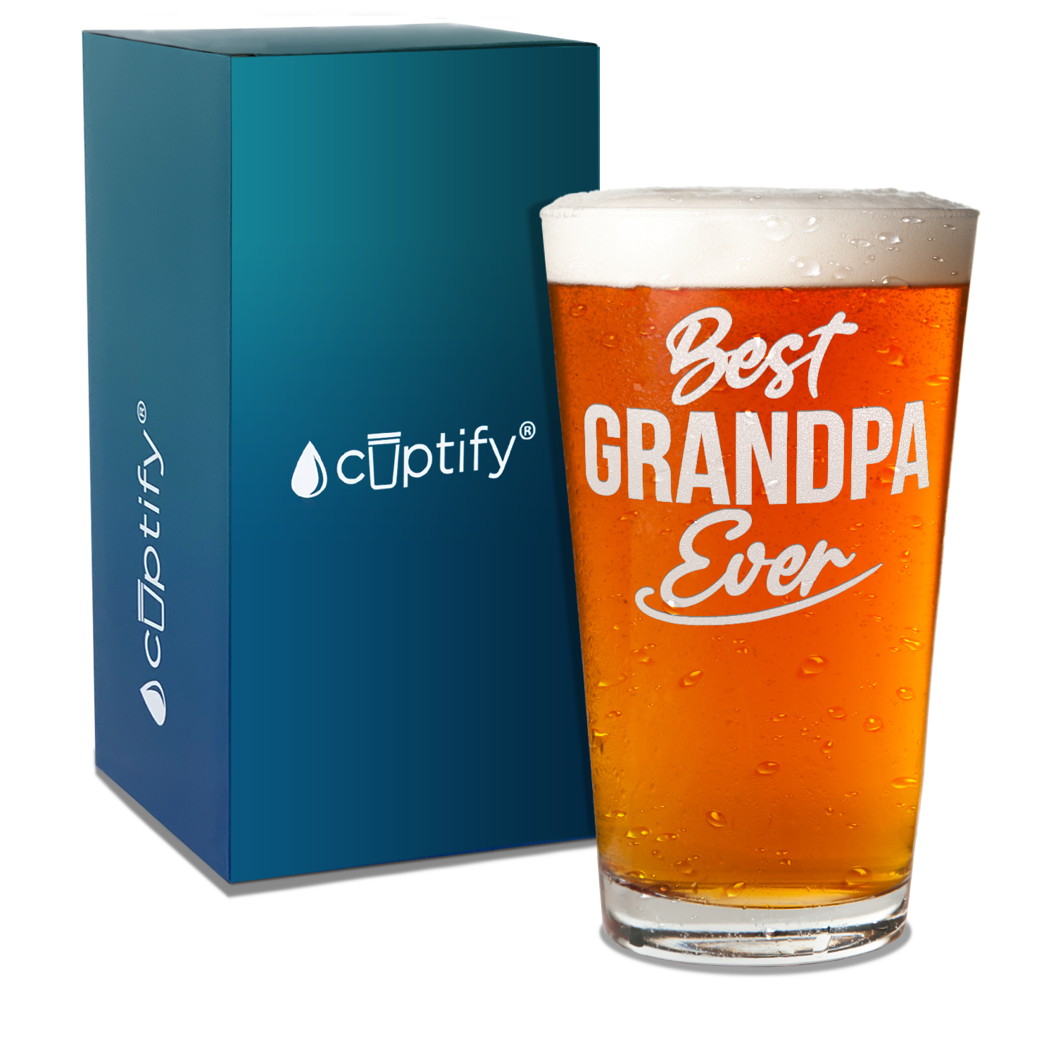 Best Grandpa Ever Beer Pint Glass