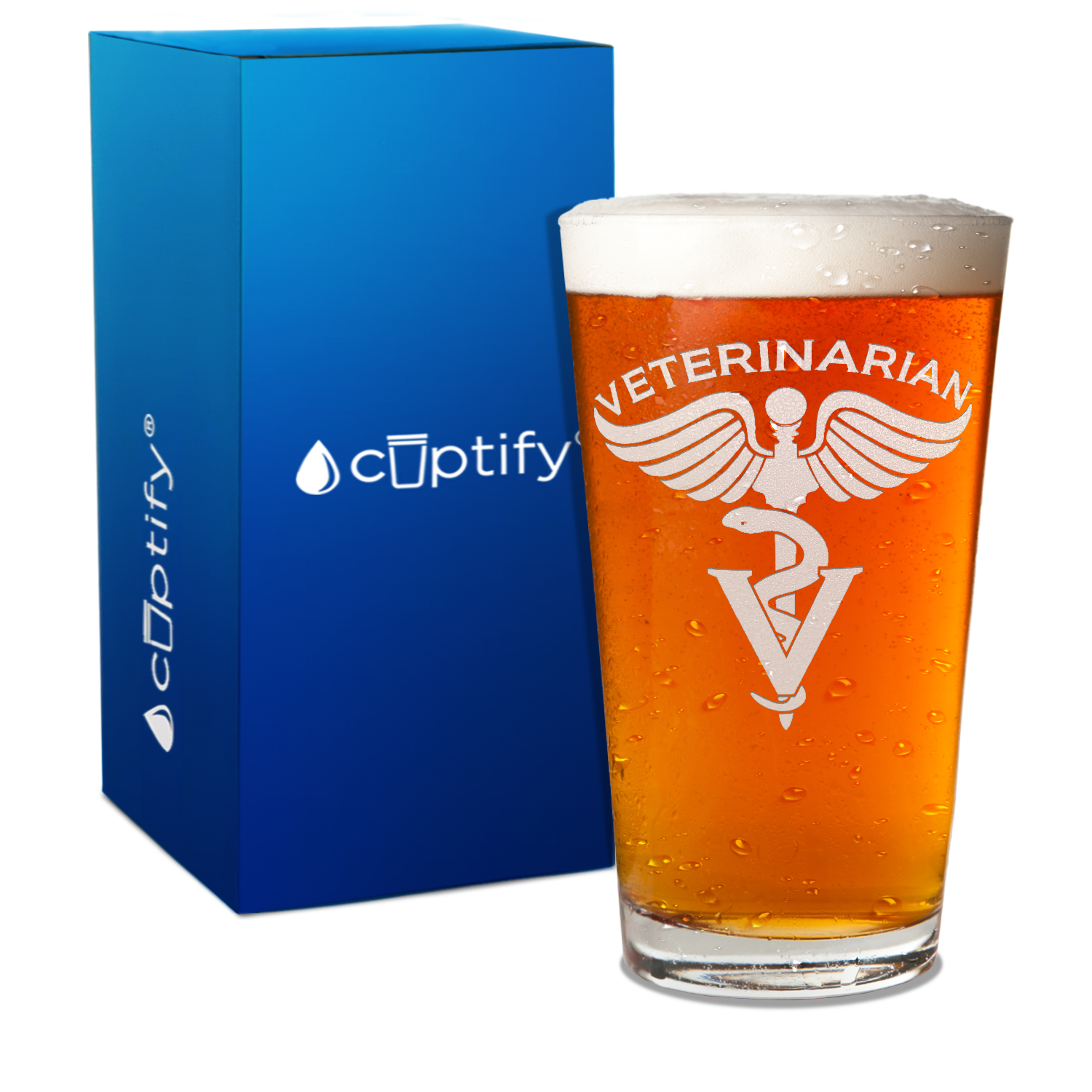 Veterinarian Engraved 16oz Beer Pint Glass