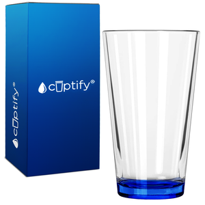 Cuptify Blue Bottom 16oz Beer Pint Glass