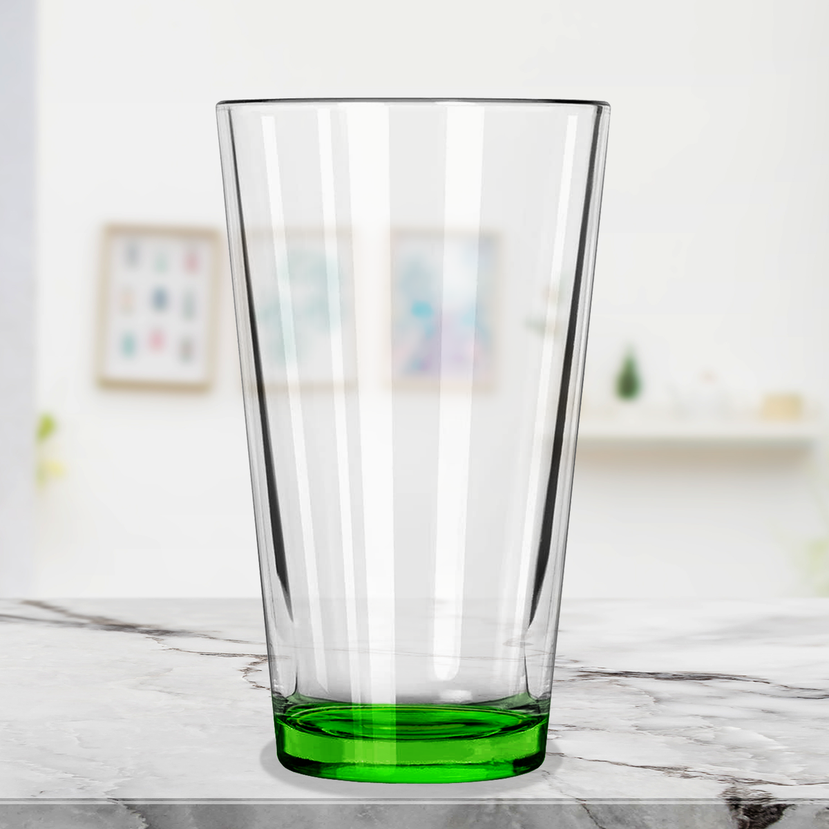 Cuptify Green Bottom 16oz Beer Pint Glass
